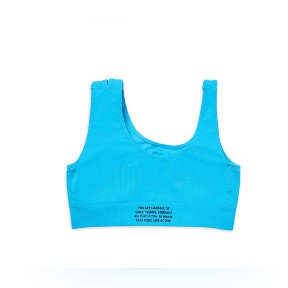 Justice Girls 2pack‎ blue & black Spandex graphic prints Cutout Bra size 30 new - Picture 6 of 12